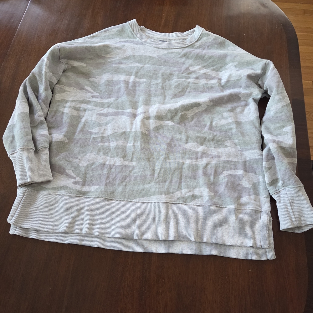 Aerie Gray Camouflage Crewneck